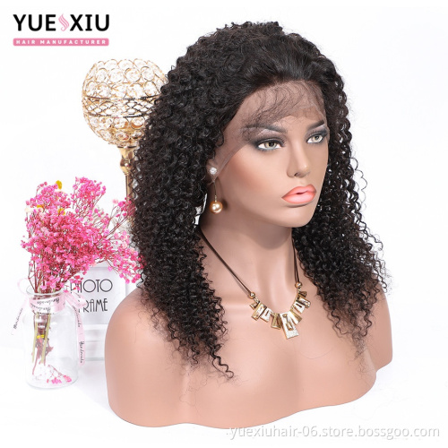 13*4 Lace Front Wig With Baby Hair Brazilian Virgin Human Hair Wigs With Bangs Kinky Curly